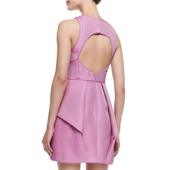 Tibi Simona Sleeveless Pink Origami Layered Cut Out Cocktail Mini Dress Size 0 - Picture 3 of 9